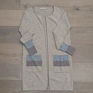 EUC Cocogio Sweater Women's Medium Made in Italy Wool Blend Long Open Cardigan